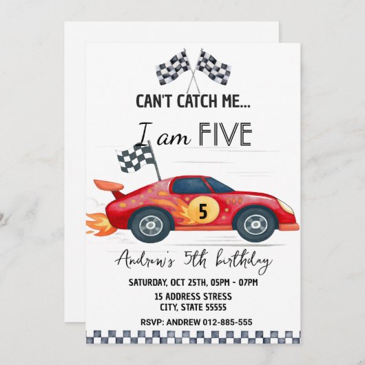 Einladung des Sportwettwagens (Vorne/Hinten)