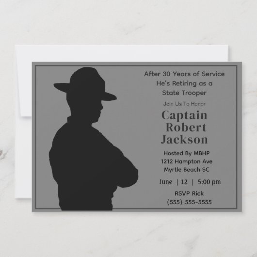 Einladung des Staat zur Ruhestandsruhe (Vorderseite)