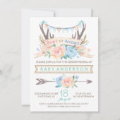 Einladung des Stammes Antler Boho Gender (Vorderseite)