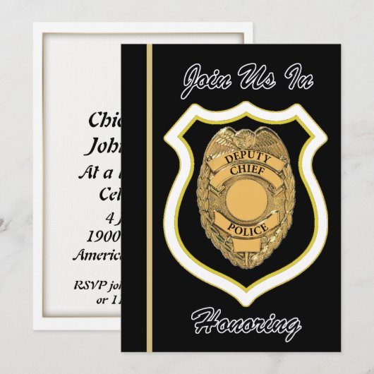 Einladung des stellvertretenden Polizeichefs zur E (Vorne/Hinten)