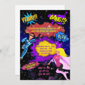 Einladung des Superhelden, Einladung von zwei Gebu (Vorne/Hinten)