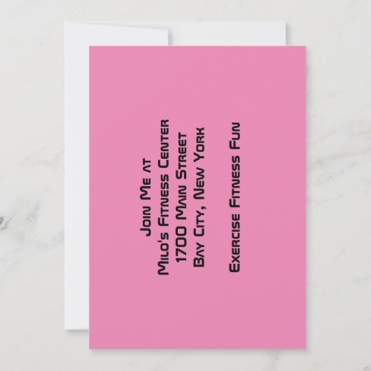 Einladung des Trainertrainers Pink (Rückseite)