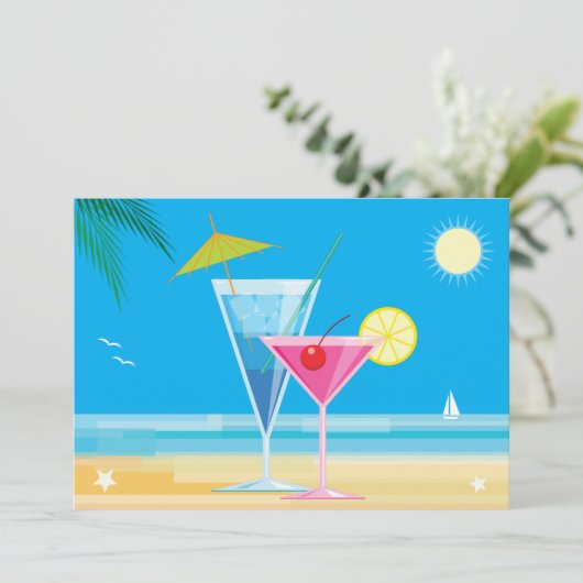 Einladung des Tropical Beach Couple zur Dusche (Stehend Vorderseite)