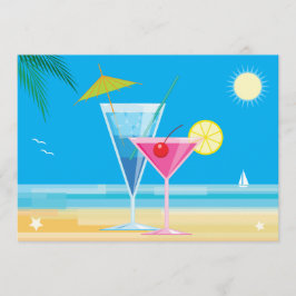 Einladung des Tropical Beach Couple zur Dusche