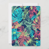 Einladung des tropischen Bachelorette (Rückseite)