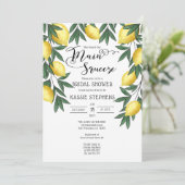 Einladung des tropischen Brautparty der Zitronenpr (Stehend Vorderseite)