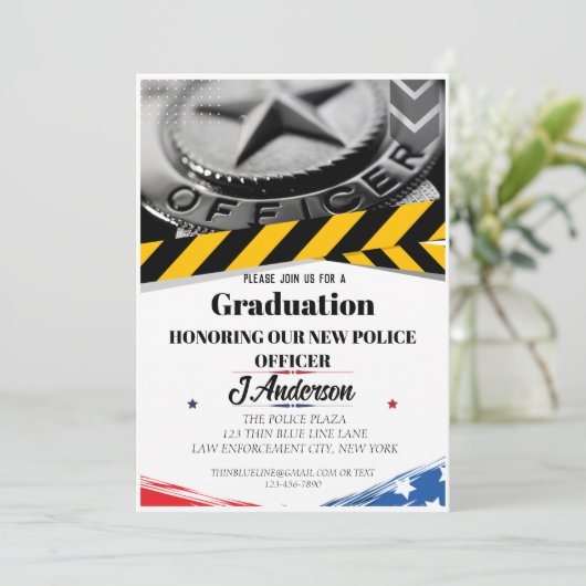 Einladung des US-Abschlusses für Flaggenpolizei (Stehend Vorderseite)