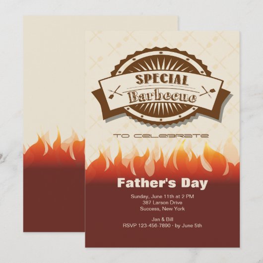 Einladung des Vaters zum Grilltag (Vorne/Hinten)