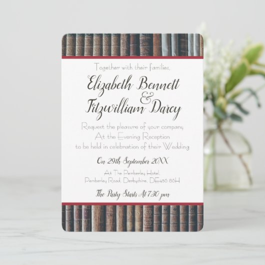 Einladung des Vintagen Bookcase Abends (Stehend Vorderseite)