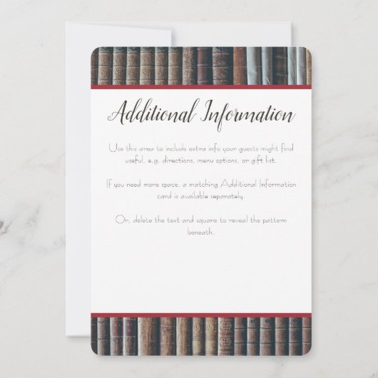 Einladung des Vintagen Bookcase Abends (Rückseite)