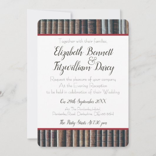 Einladung des Vintagen Bookcase Abends (Vorderseite)