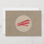 Einladung des Vintagen Flugzeugführers zum Geburts (Rückseite)