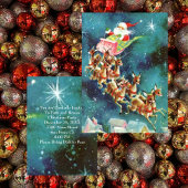 Einladung des Vintagen Weihnachtsmanns zur Reindee