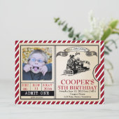 Einladung des Vintagen Zuges zum Geburtstag (Stehend Vorderseite)