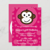 Einladung des Wangenaffen [pink] (Vorne/Hinten)