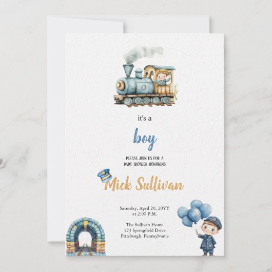 EINLADUNG DES WASSERFALLS BABYSHOWER (Vorderseite)