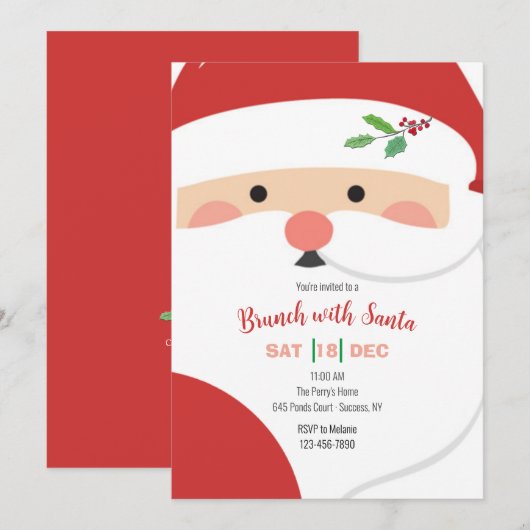 Einladung des Weihnachtsmanns (Vorne/Hinten)