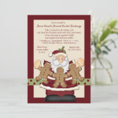 Einladung des Weihnachtsmanns zum Keksaustausch (Stehend Vorderseite)