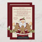Einladung des Weihnachtsmanns zum Keksaustausch (Vorne/Hinten)