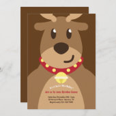 Einladung des Weihnachtsmanns zur Geburtstagsparty (Vorne/Hinten)