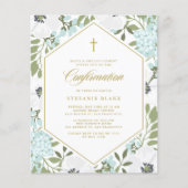 Einladung des weißen Anemon Floral (Vorderseite)