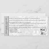Einladung des White Paris Wedding Boarding Pass (Rückseite)