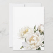 Einladung des White Peony Floral Wedding Arch (Rückseite)