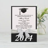 Einladung des White Ribbon Abschlusses (Stehend Vorderseite)