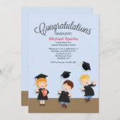 Einladung des Young Boy Graduate Abschlusses (Vorne/Hinten)