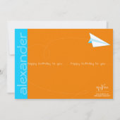 Einladung des zeitgenössischen ersten Geburtstags- (Rückseite)