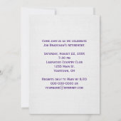 Einladung des Zeitschrift Retirement Cover (Rückseite)