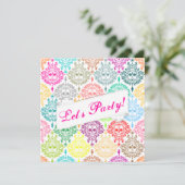 Einladung des Zuckerschäkels für den Toten Damast (Stehend Vorderseite)