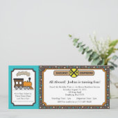 Einladung des Zuges - Aquamarin und dunkelgrau (Stehend Vorderseite)