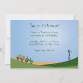 Einladung des Zuges: Niedliche Hay Bale Farm Scene (Rückseite)