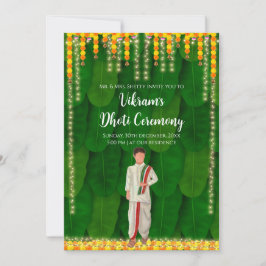 Einladung Dhoti feierliche Dhoti Einladung