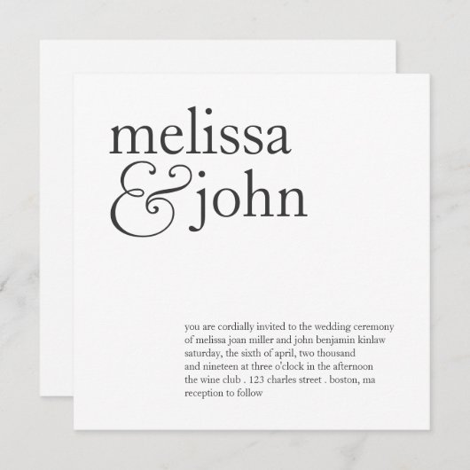 Einladung| Diese beiden Einladung (Vorne/Hinten)