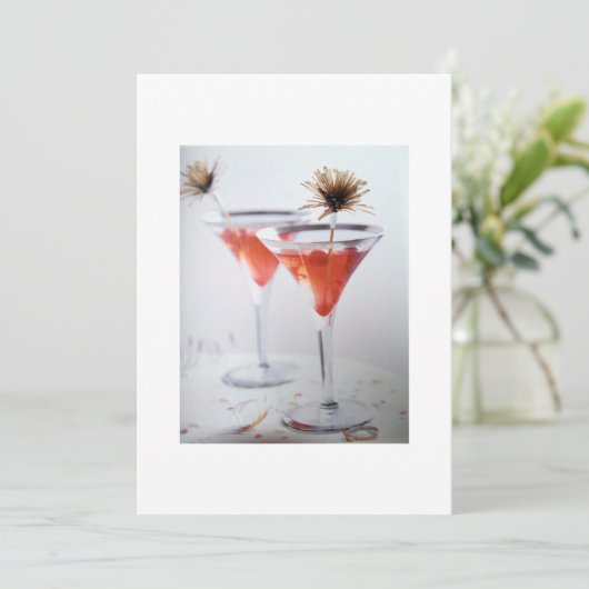 EINLADUNG "DINNER UND GETRÄNKE" ODER "COCKTAIL PAR (Stehend Vorderseite)