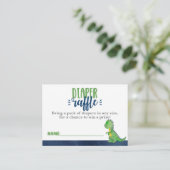 Einladung Dinosaur Diaper Raffle Ticket Einlage (Stehend Vorderseite)