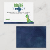 Einladung Dinosaur Diaper Raffle Ticket Einlage (Vorne/Hinten)