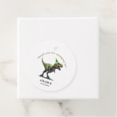 Einladung Dinosaur zum Geburtstag, drei Nachmittag Geschenkanhänger (Beispiel)