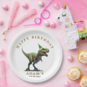 Einladung Dinosaur zum Geburtstag, drei Nachmittag Pappteller (Party)