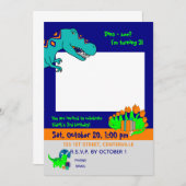 Einladung Dinosaurier (Vorne/Hinten)