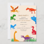 Einladung Dinosaurier zum Geburtstag (Vorderseite)