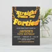 Einladung direkt über meine Vierzigerjahre (Stehend Vorderseite)