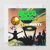 Einladung Disco Dance Party Retro (Vorderseite)
