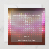 Einladung Disco Tanz Geburtstagsparty Retro (Rückseite)