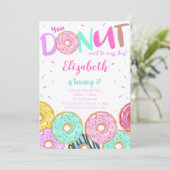 Einladung Donut Birthday, Donut (Stehend Vorderseite)