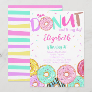 Einladung Donut Birthday, Donut