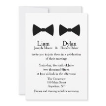 Einladung "Doppel-Bow-Krawatte"