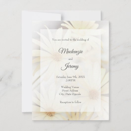 Einladung "Dreamy Daisies 2" (Vorderseite)